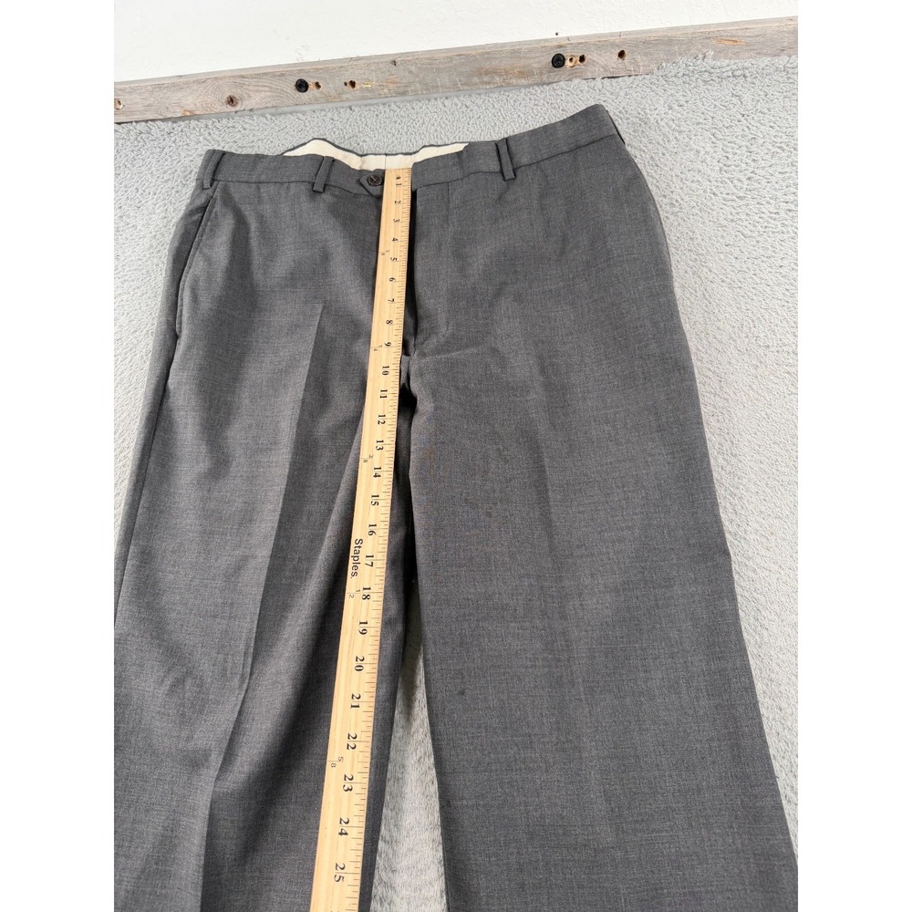 Brooks Brothers Loro Piana Dress Pants Men's 36x28 Gray Wool Cuffed Flat Front - Picture 9 of 11
